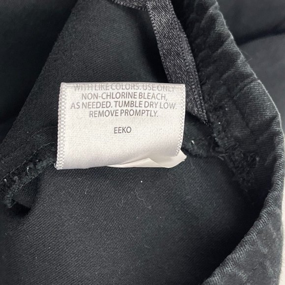 Eileen Fisher Organic Cotton Twill Pants Women L Flaw* Elastic waist Zip Closure - Picture 9 of 10